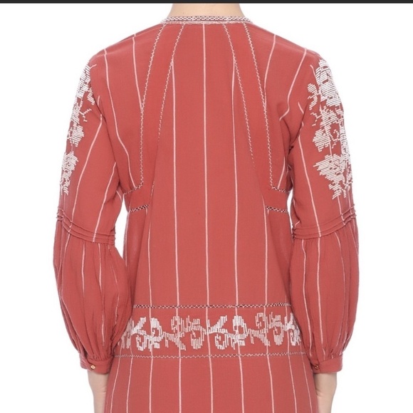 Ulla Johnson Dahlia Embroidered Mini dress in Sienna ❤️ size 2 - Picture 7 of 8